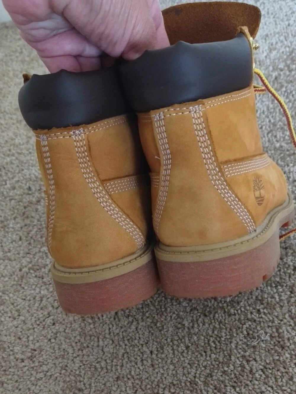 Timberland Wheat/Black Premium Nubuck Work Boots